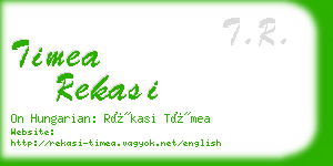 timea rekasi business card